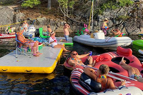 Group enjoying a MLM  Rendezvous on Georgian Bay