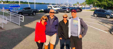 Boaters enjoying marina life in Ontario