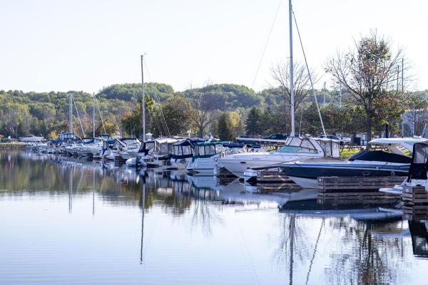 Boats docked at Wye Heritage Marine Resort